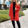 Little Frida szövetkabát koral – Női átmeneti kabát – Innova Fashion